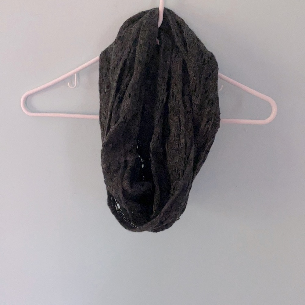 Grey knit infinity scarf. One size.